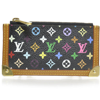 Louis Vuitton Monogram Multicolor Key Pouch Black 1 of 7