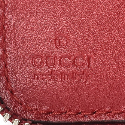 Gucci Guccissima Signature Zip Around Organizer Wallet Hibiscus Red 8 of 10
