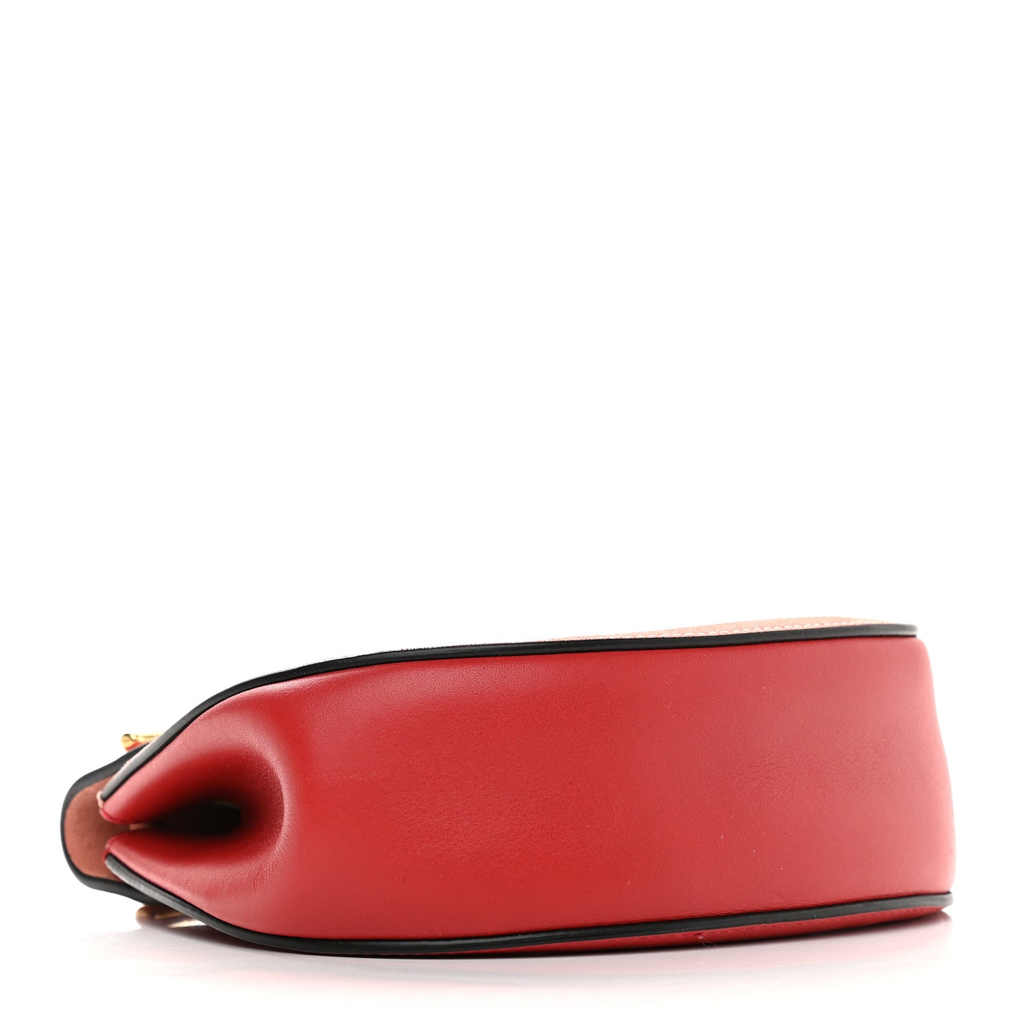 Lambskin Suede Calfskin Mini Drew Shoulder Bag Poppy