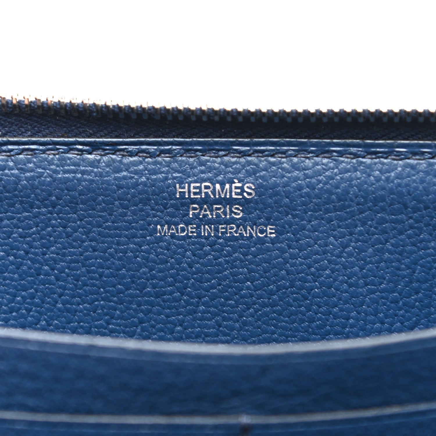 Hermes Ostrich Azap Wallet Bleu Roi 6 of 8