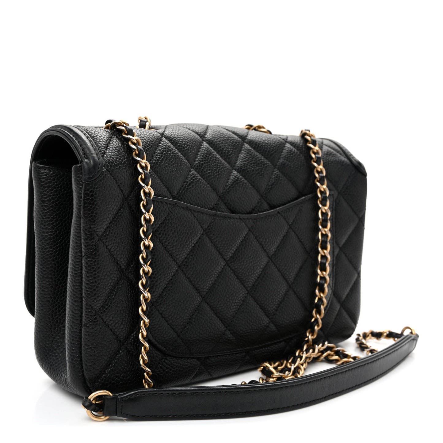 Caviar Quilted Small CC Filigree Flap Black