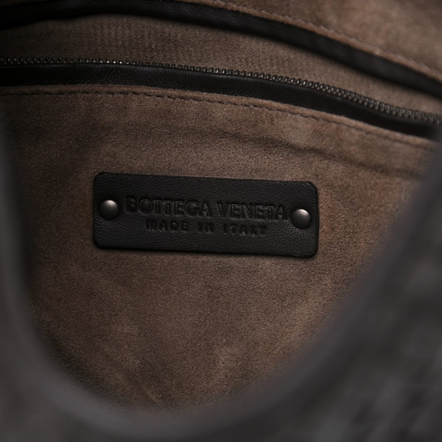 Nappa Intrecciato Small Veneta Hobo Ebano