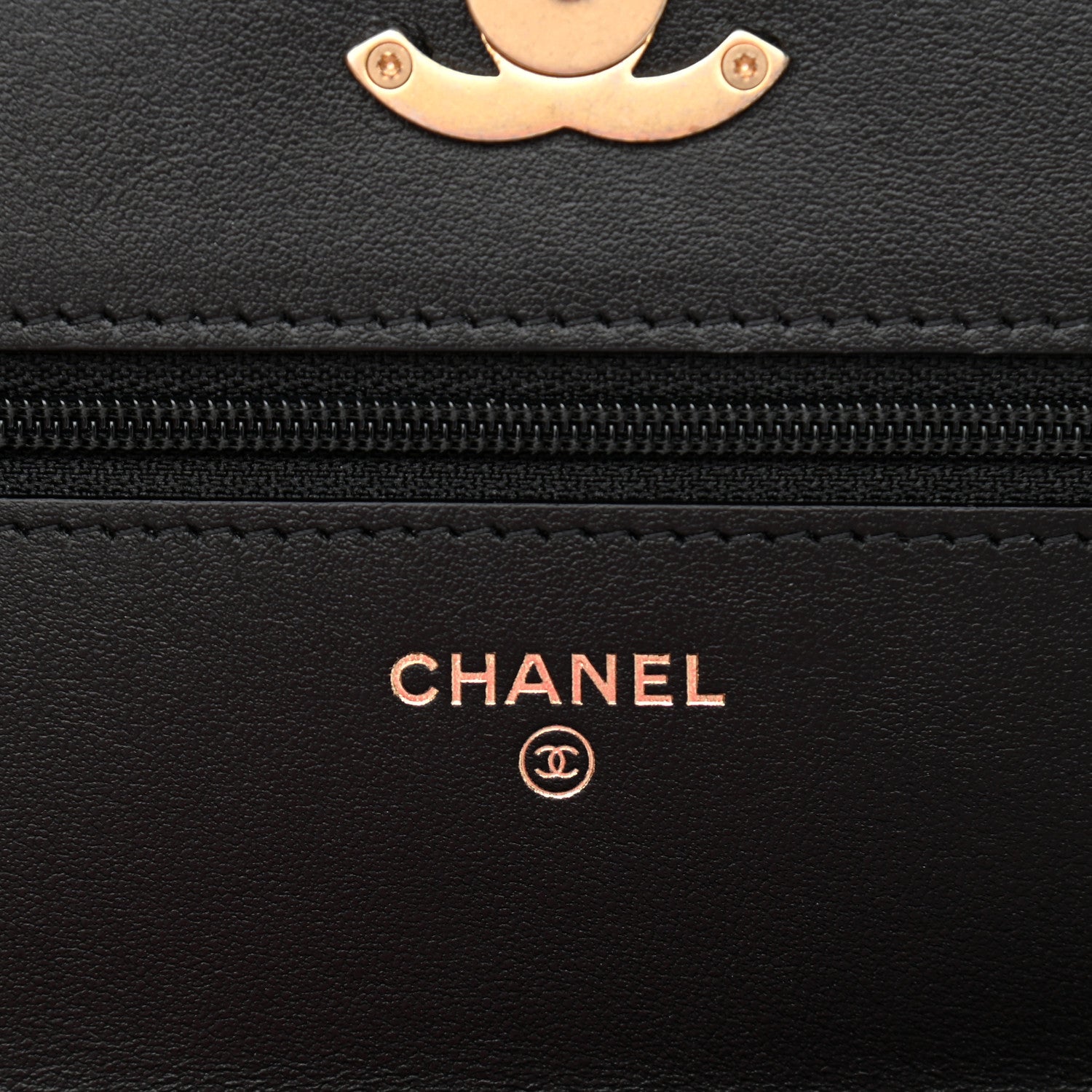 Chanel Calfskin Quilted Perfect Fit Wallet On Chain WOC Black 6 of 12