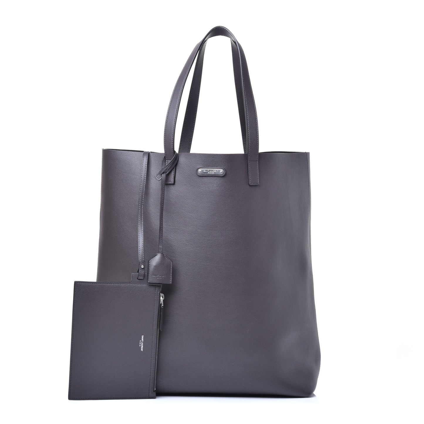 Calfskin Bold Shopping Tote Grey