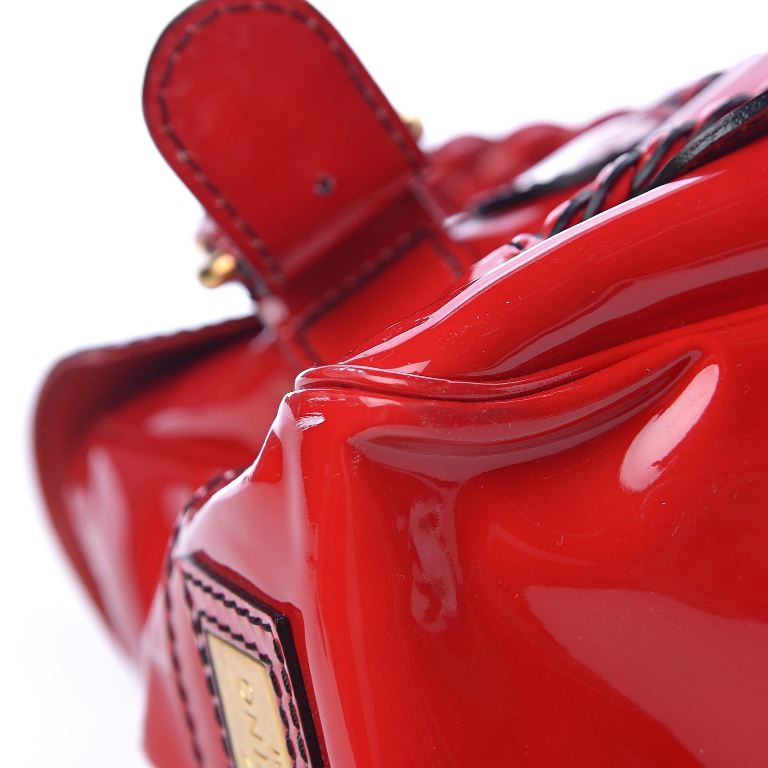 Valentino Garavani Patent Large Histoire Red 9 of 12