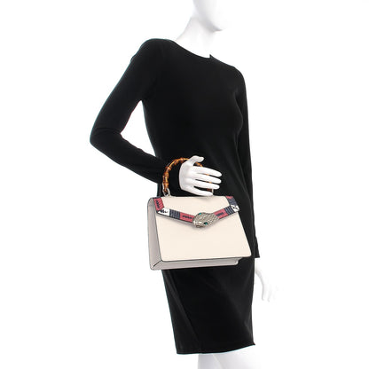 Gucci Calfskin Snakeskin Small Lilith Top Handle Bag White 3 of 8