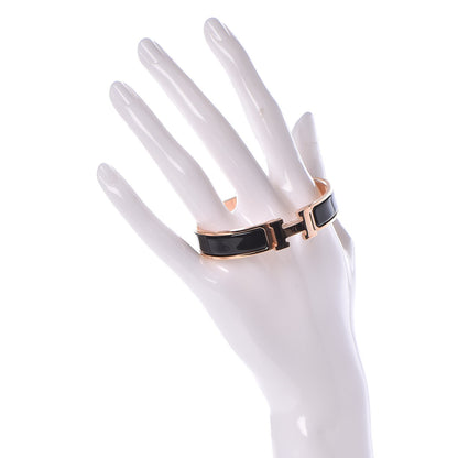 Hermes Enamel Narrow Clic Clac H Bracelet PM Black 2 of 5