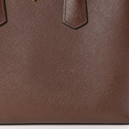 Prada Saffiano Cuir Large Double Bag Cacao 21 of 24