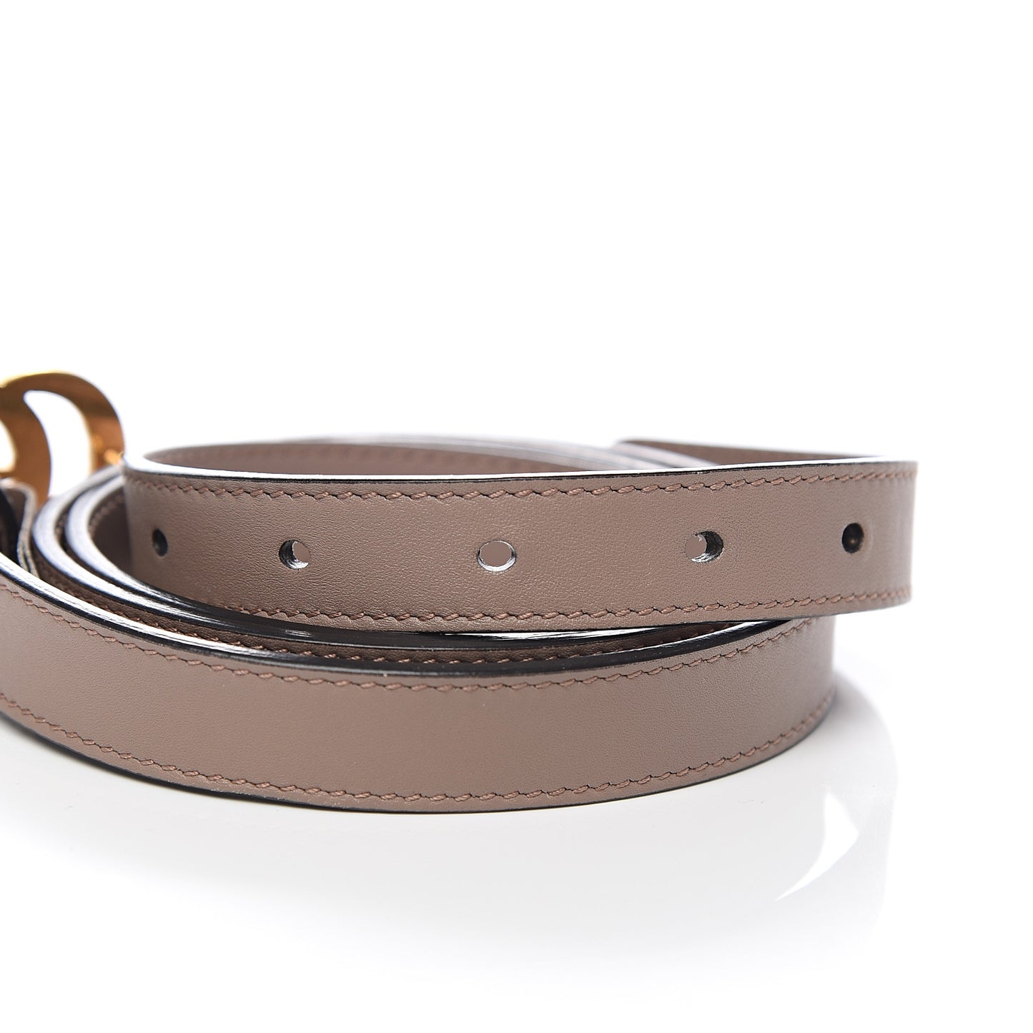 Moon Calfskin Pearl Double G 20mm Belt 100 40 Porcelain Rose