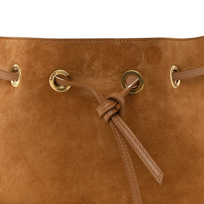Saint Laurent Suede Calfskin Medium Paris VII Flat Hobo Cinnamon 8 of 11