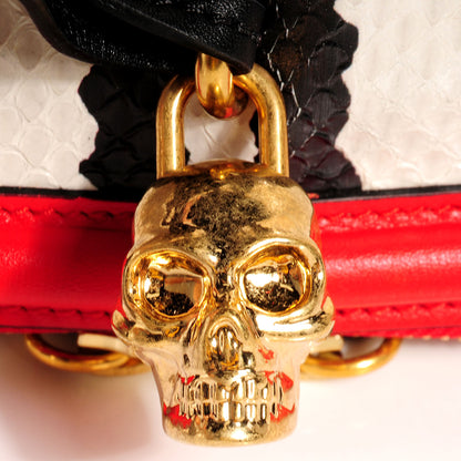 Alexander McQueen Snakeskin Padlock Skull Clutch 8 of 8