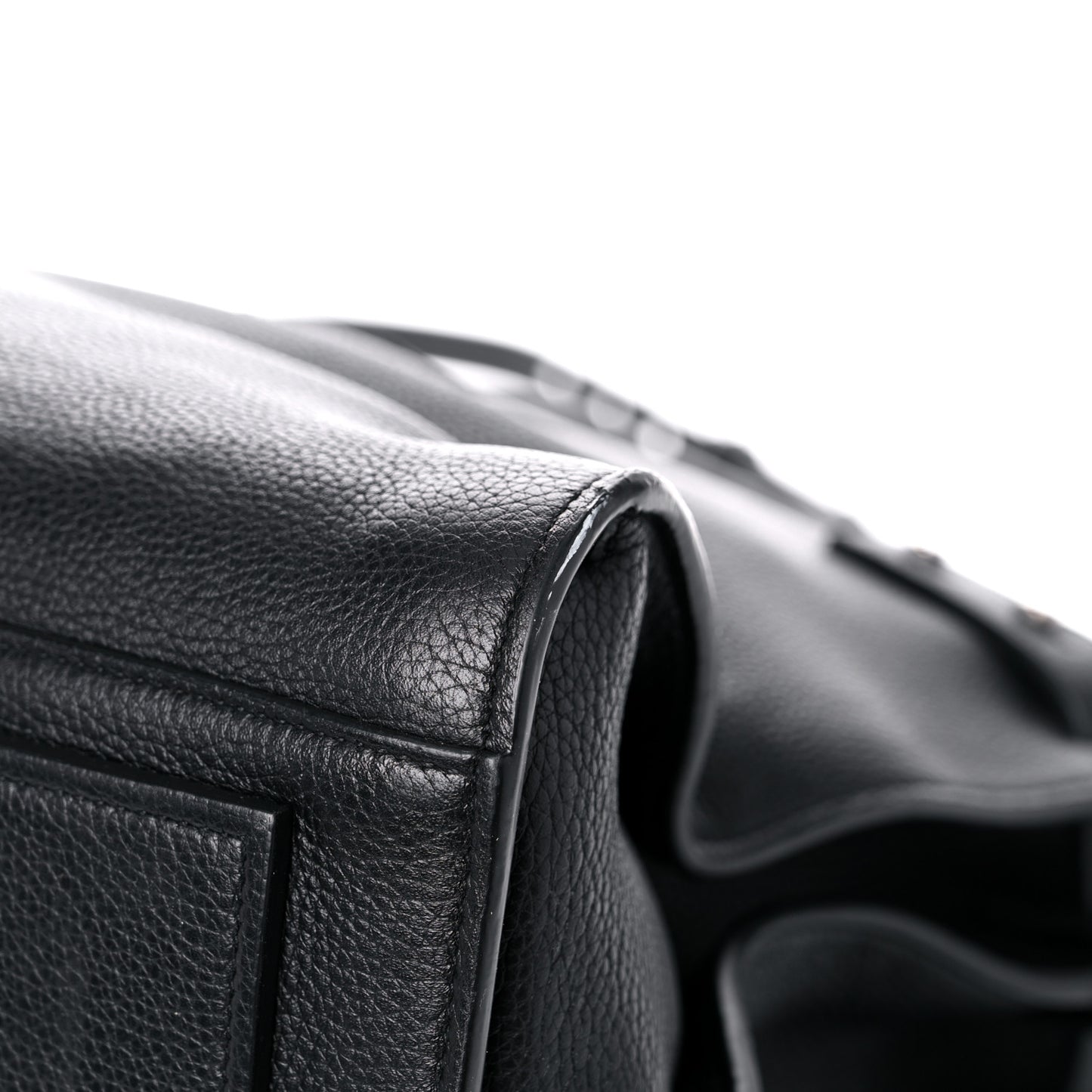 Grained Calfskin Medium Souple Sac De Jour Duffle Black