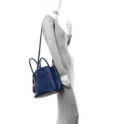 Prada Saffiano Cuir Medium Double Bag Inchiostro 2 of 11