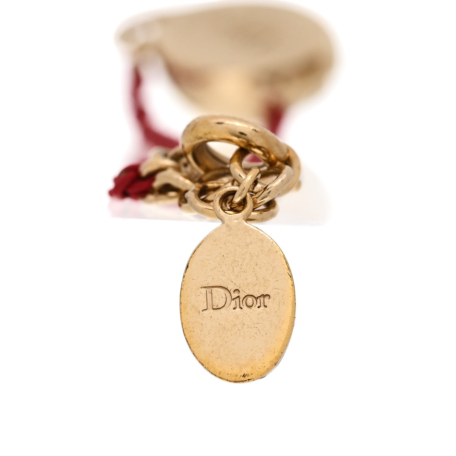 Christian Dior Crystal Pearl Diorelita Chinese New Year Monkey Bracelet Red 4 of 6