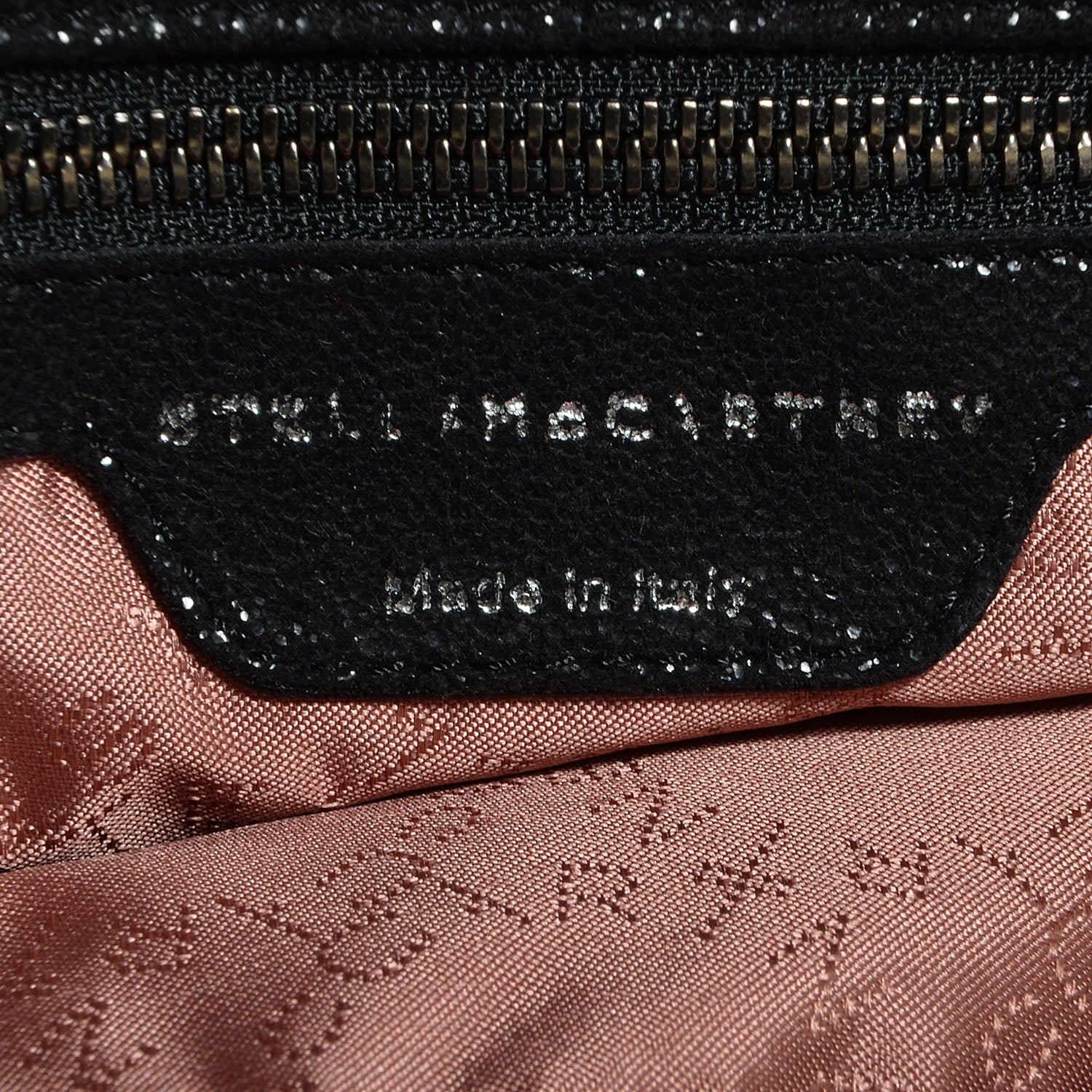 Stella McCartney Faux Leather Shaggy Deer Falabella Fold Over Tote Black 6 of 8