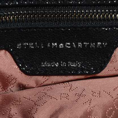 Stella McCartney Faux Leather Shaggy Deer Falabella Fold Over Tote Black 6 of 8