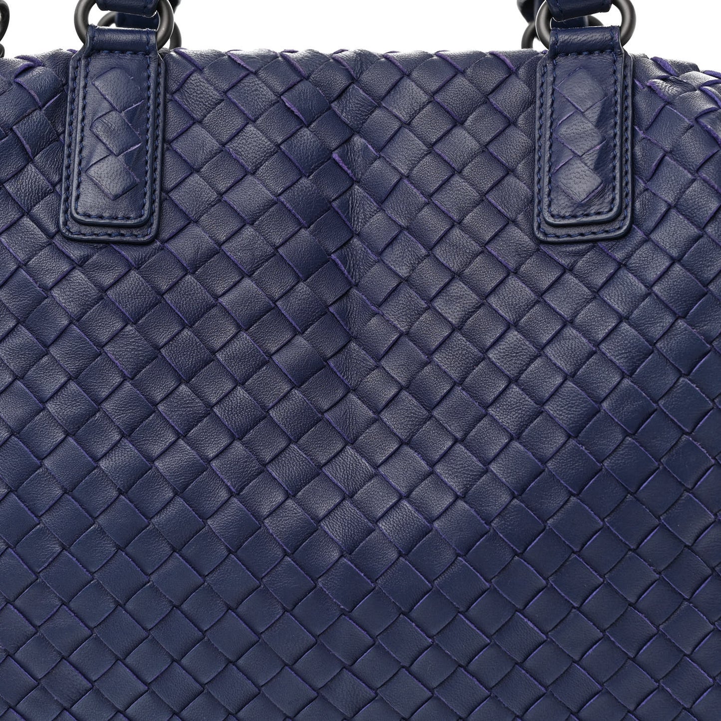 Nappa Intrecciato Medium Convertible Tote Baltic Blue
