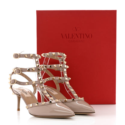 Valentino Garavani Patent Rockstud Ankle Strap 65mm Pumps 37 Poudre 11 of 11