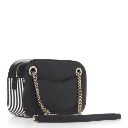 Chanel Calfskin Stitched Button Up Camera Case Black 2 of 9