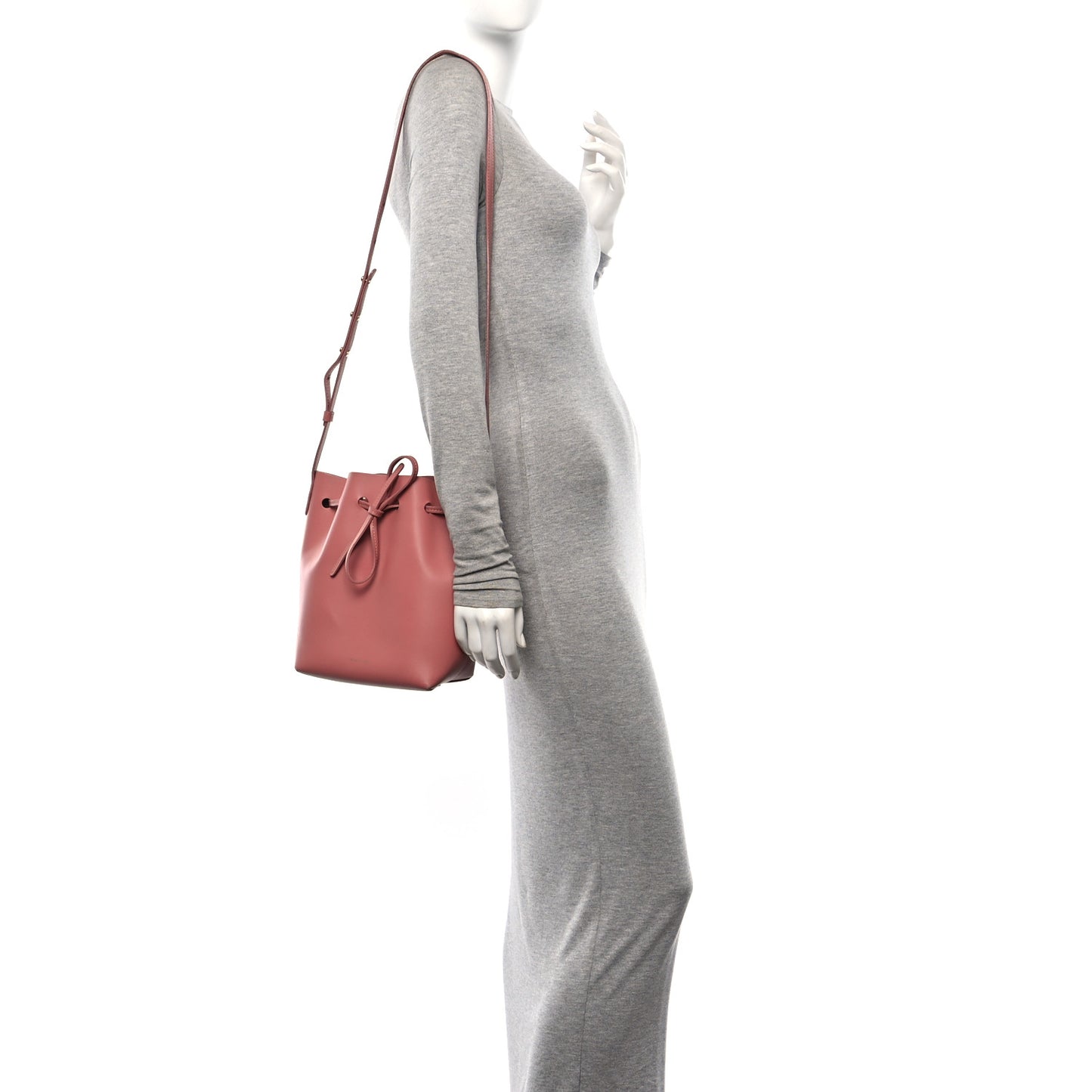 Calfskin Mini Bucket Bag Blush