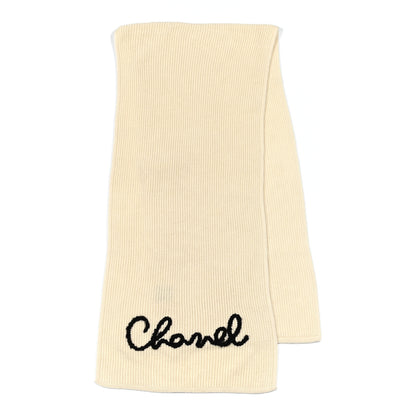 Chanel Cashmere Signature Stole Ivory 2 of 4