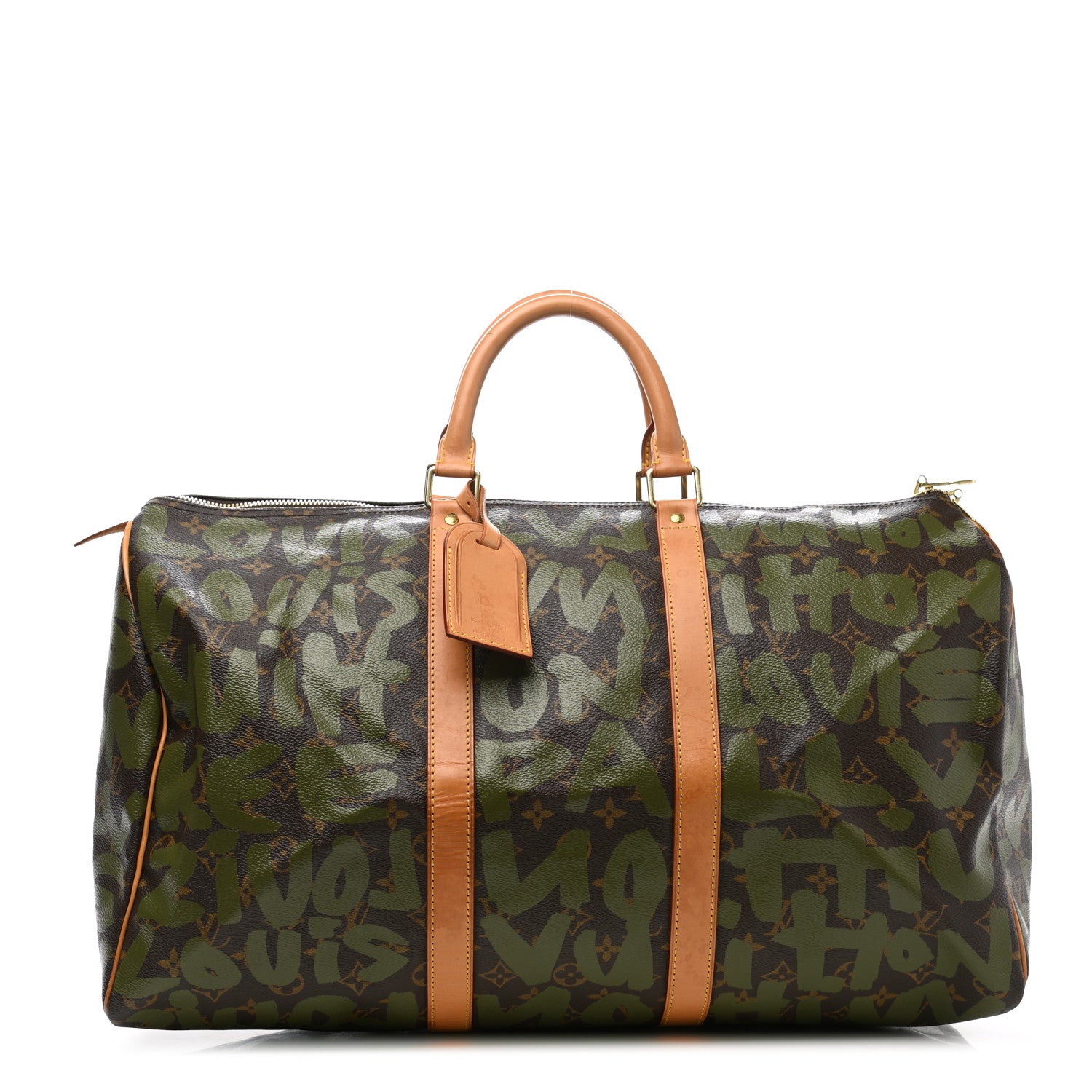 Louis Vuitton Graffiti Keepall 50 Kaki 1 of 15