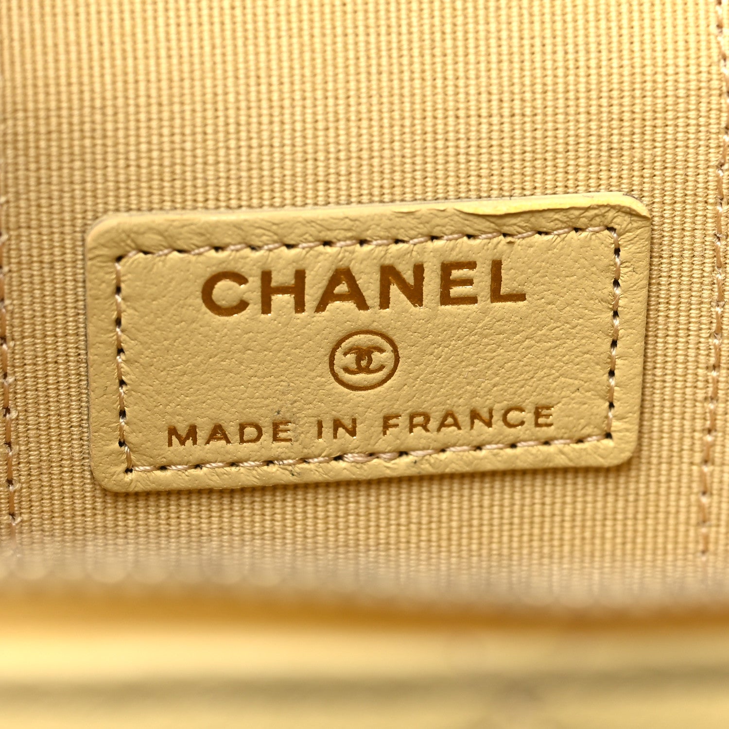 Chanel Lambskin Quilted Top Handle Mini Vanity Case With Chain Yellow 6 of 12