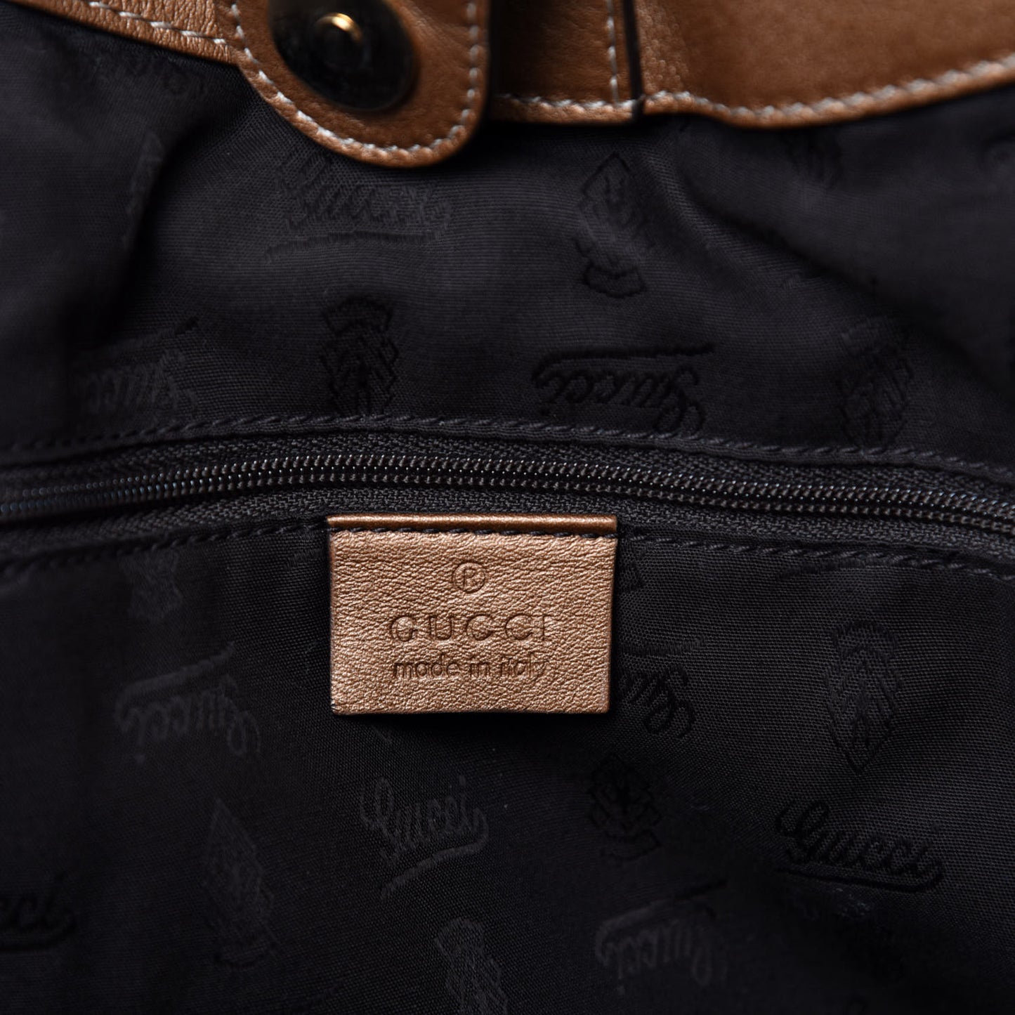 Guccissima Large Sukey Tote Bronze