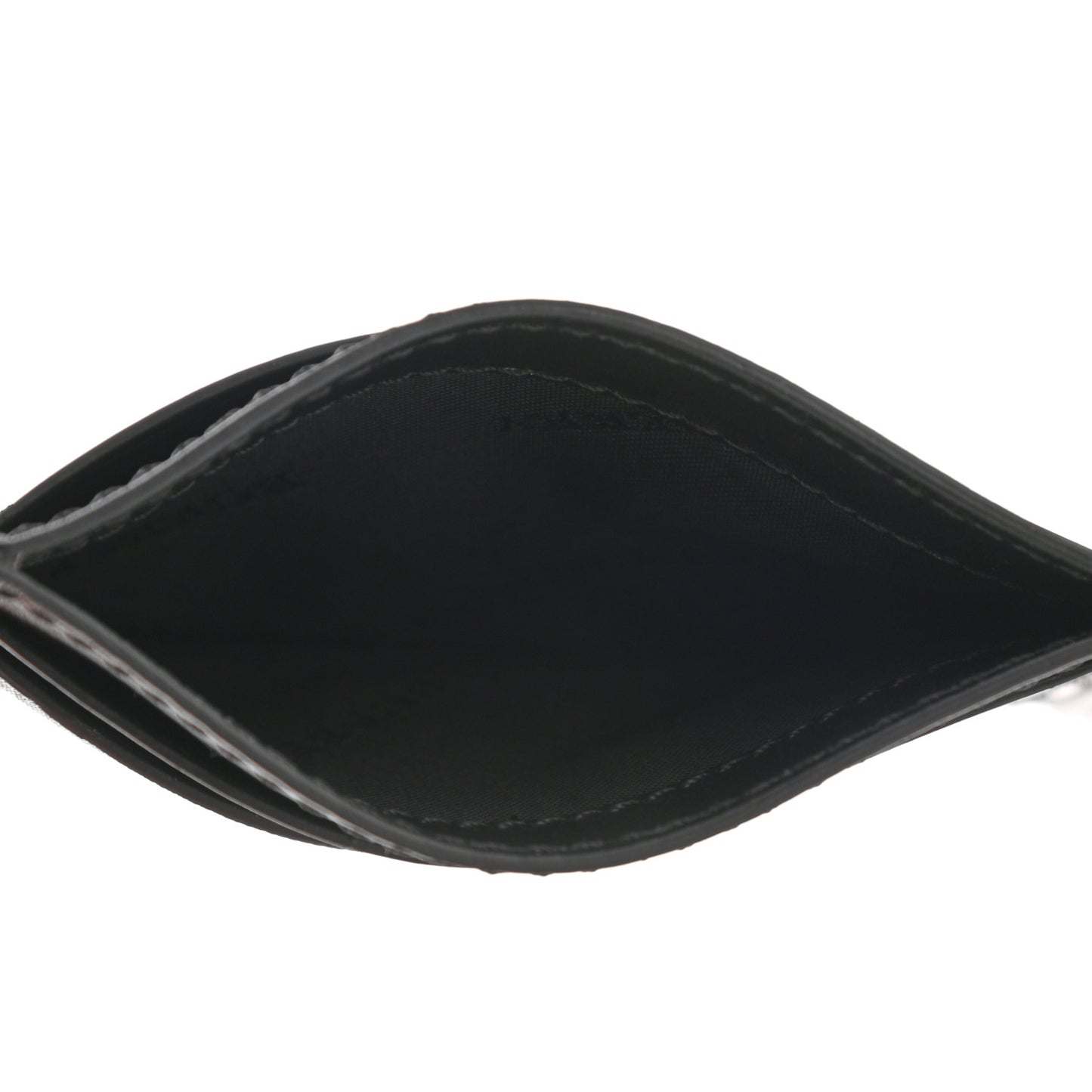 Vintage Check Calfskin Card Case Black