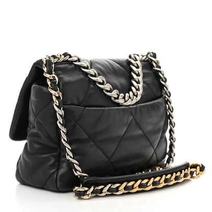 Chanel Goatskin Quilted Medium Chanel 19 Flap Black 3 of 10