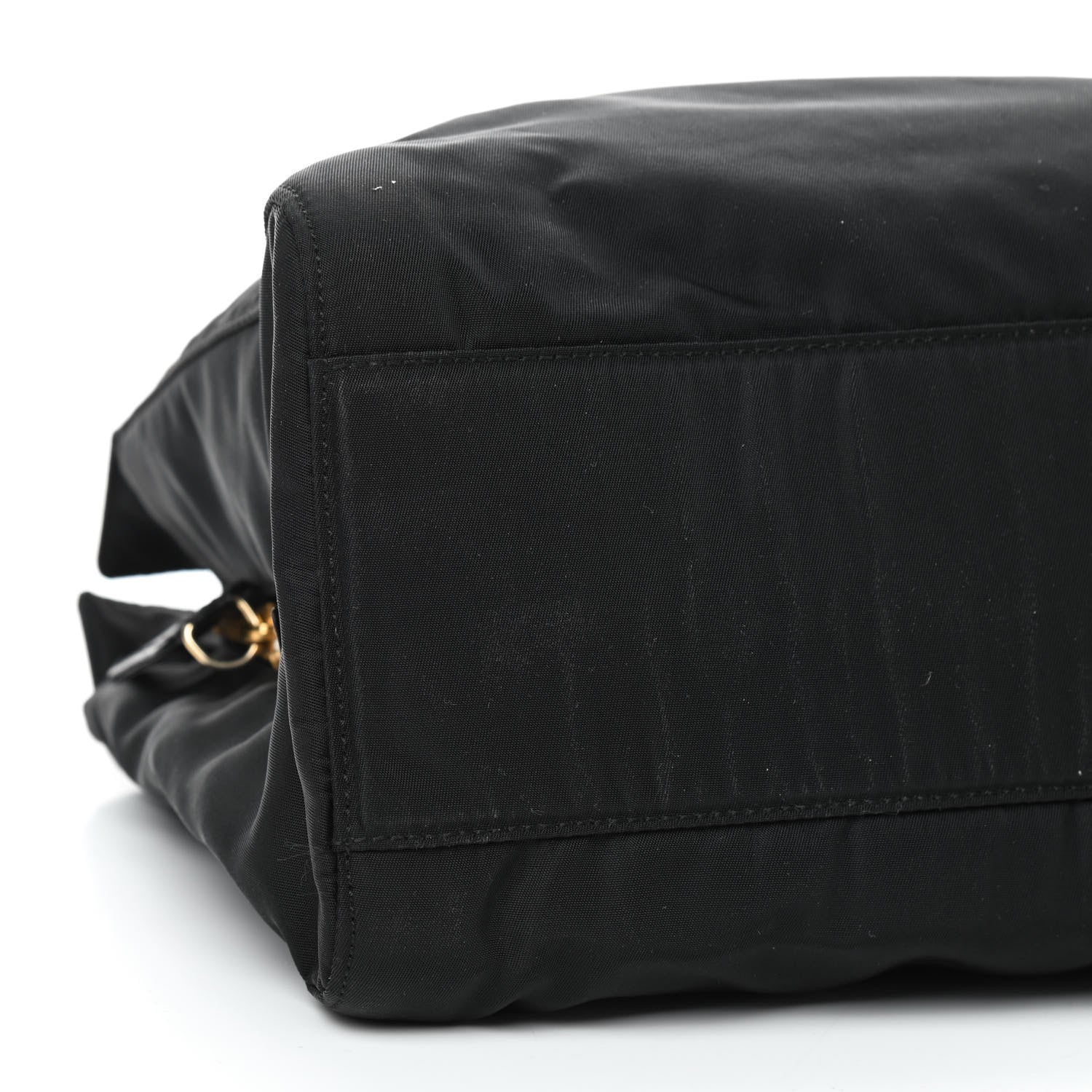 Prada Tessuto Nylon Chain Shoulder Bag Black 5 of 8