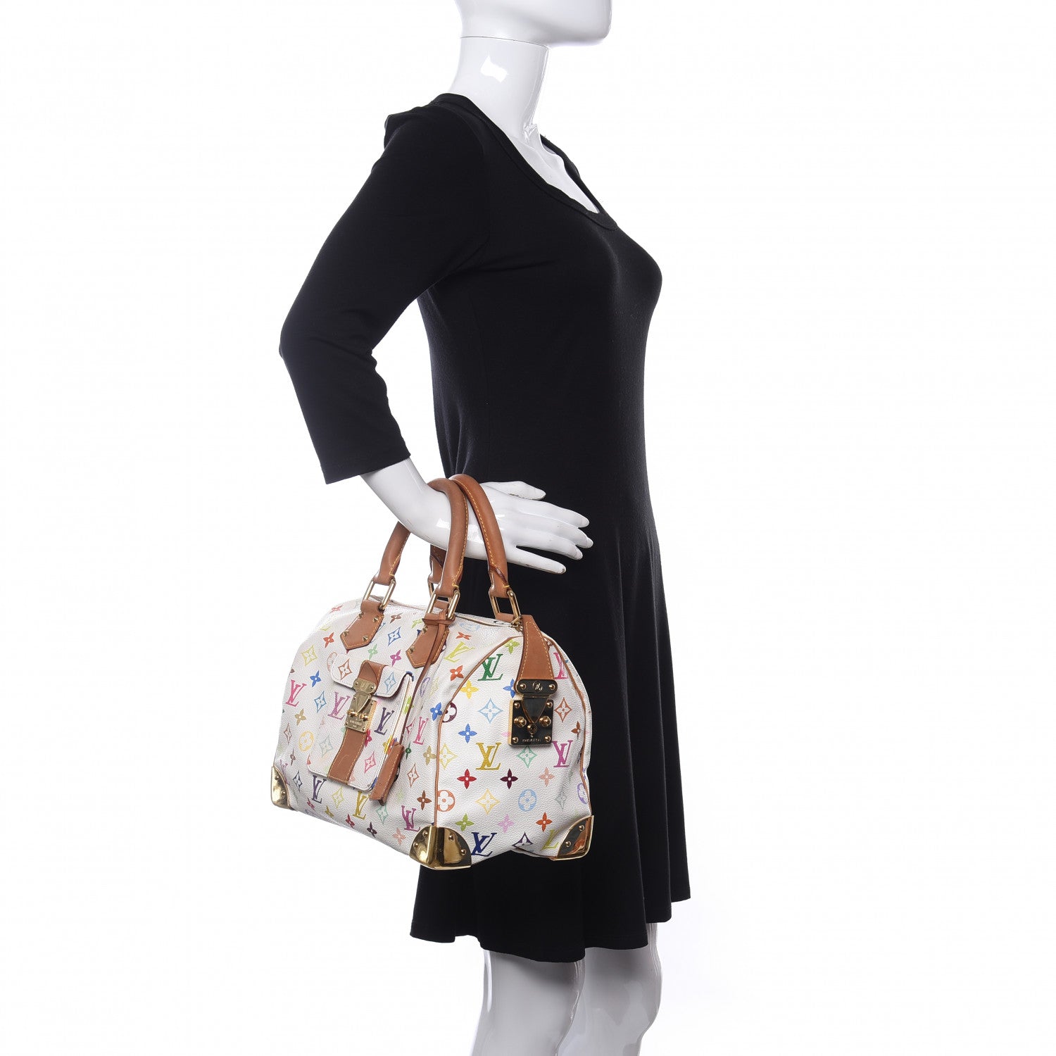 Louis Vuitton Monogram Multicolor Speedy 30 White 2 of 15