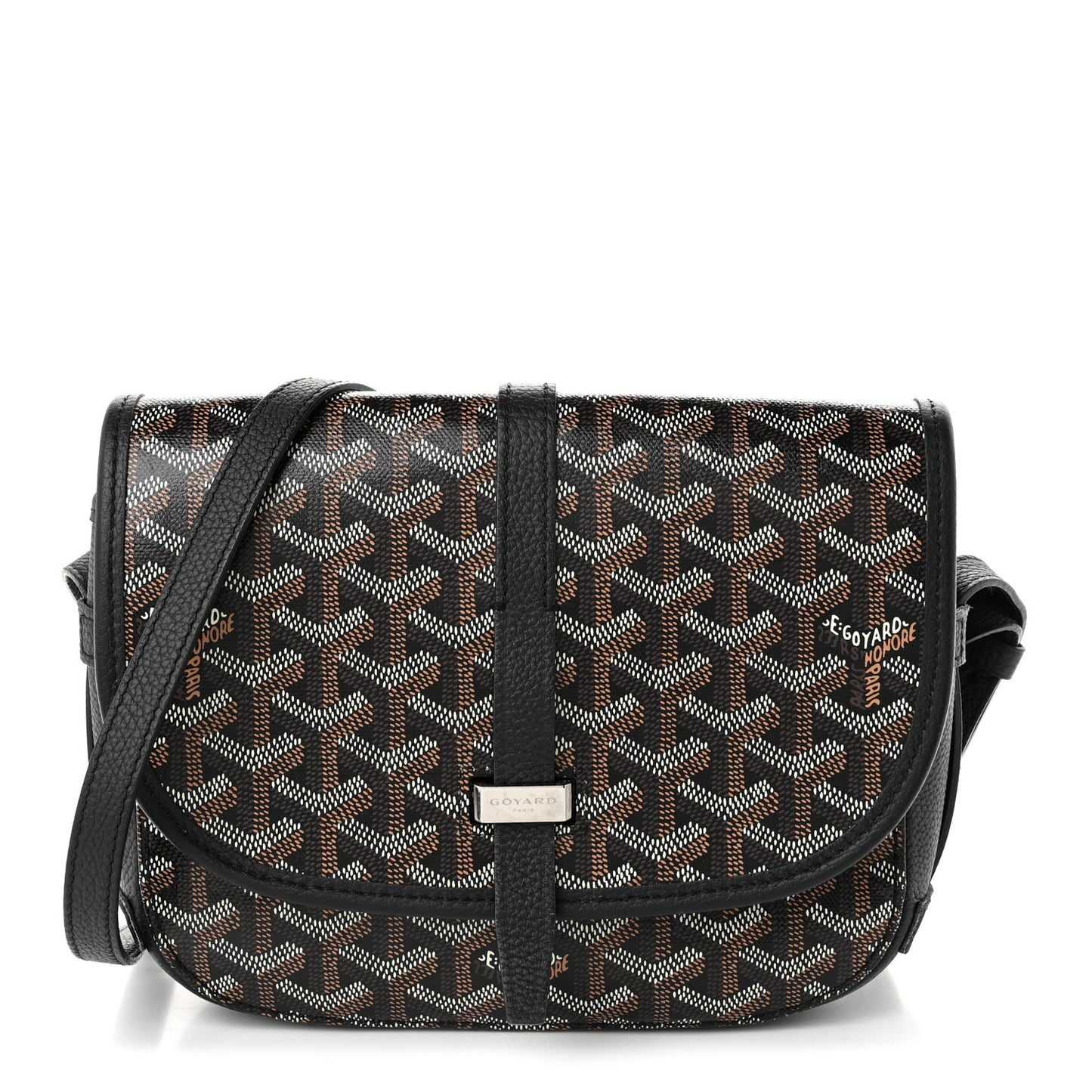 Goyardine Belvedere II PM Messenger Bag Black Black