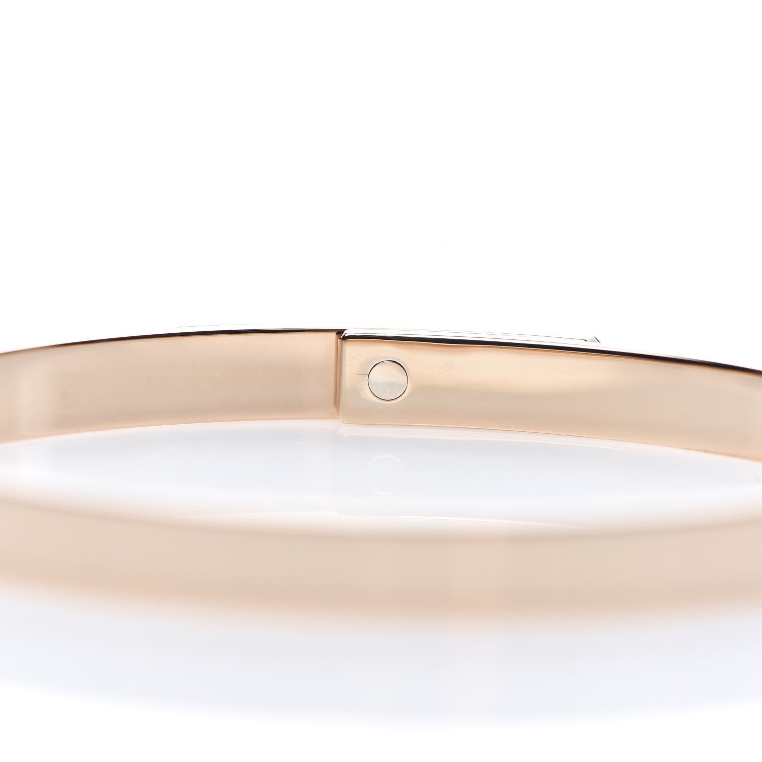 Hermes 18K Rose Gold Diamond PM Kelly Bracelet LG 5 of 5