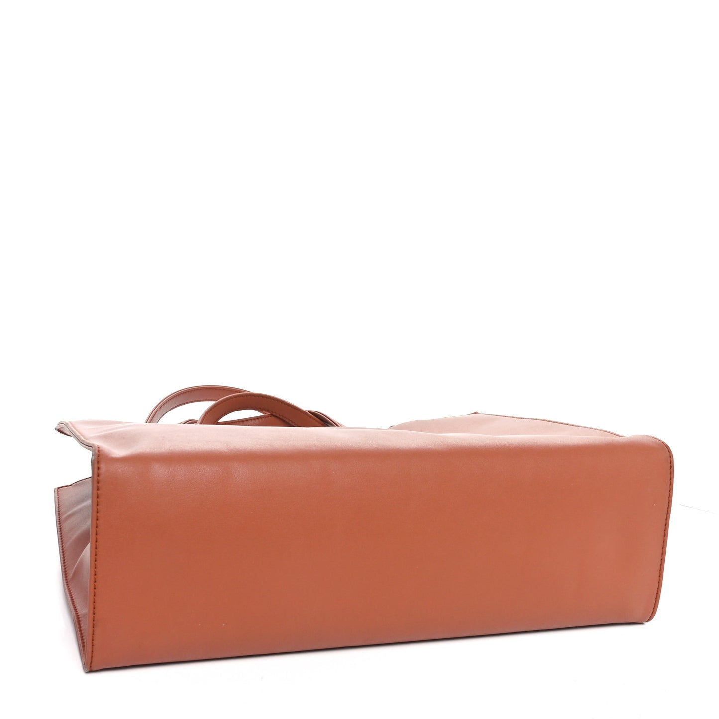 Vegan Leather Medium Shopping Bag Tan