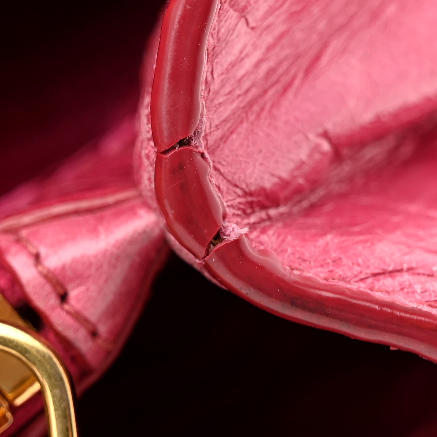 Prada Vitello Shine Shopping Satchel Peonia 13 of 23