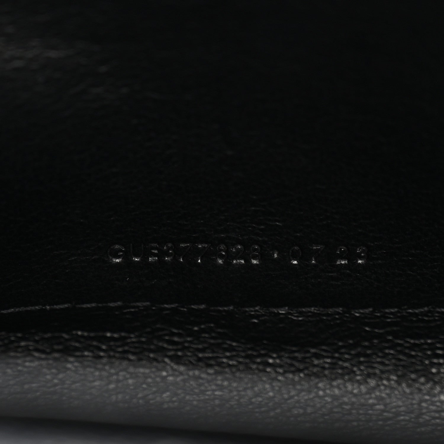 Saint Laurent Grain De Poudre Matelasse Chevron Monogram Monochrome Envelope Chain Wallet Black 7 of 11
