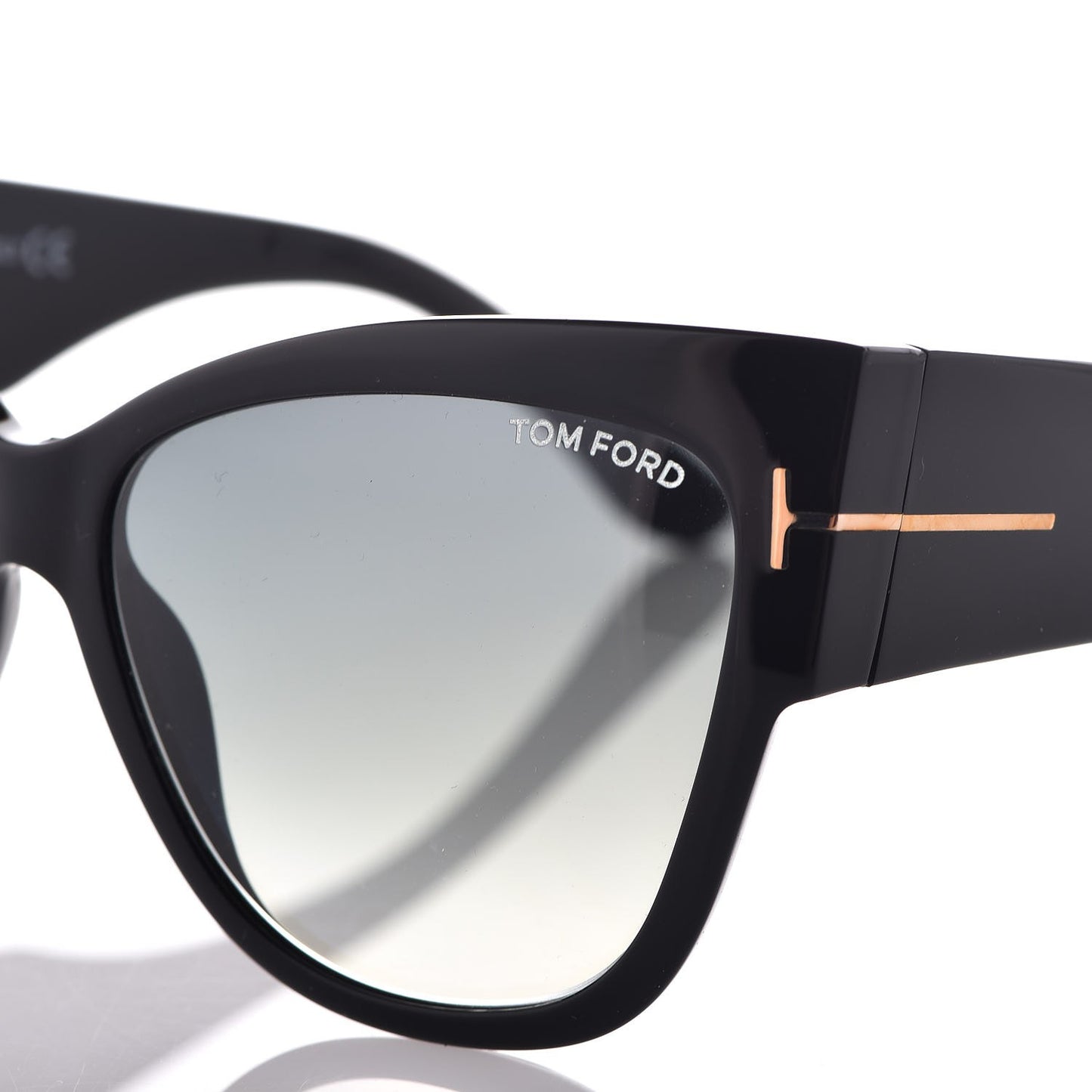 Acetate Anoushka Cat Eye Sunglasses TF371 Black