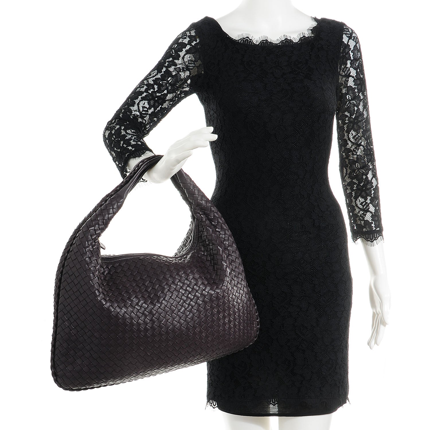 Bottega Veneta Nappa Intrecciato Large Veneta Hobo Ebano 2 of 8