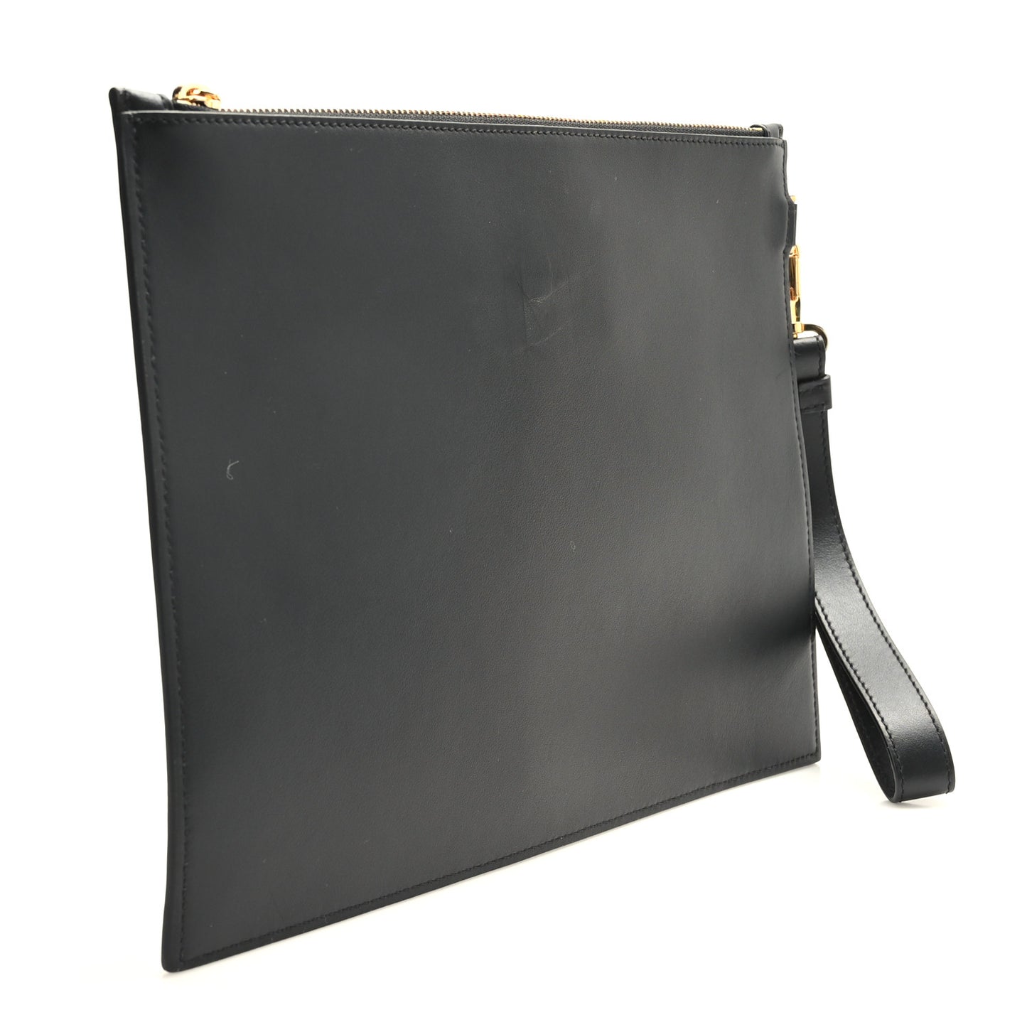 Calfskin La Medusa Large Pouch Black