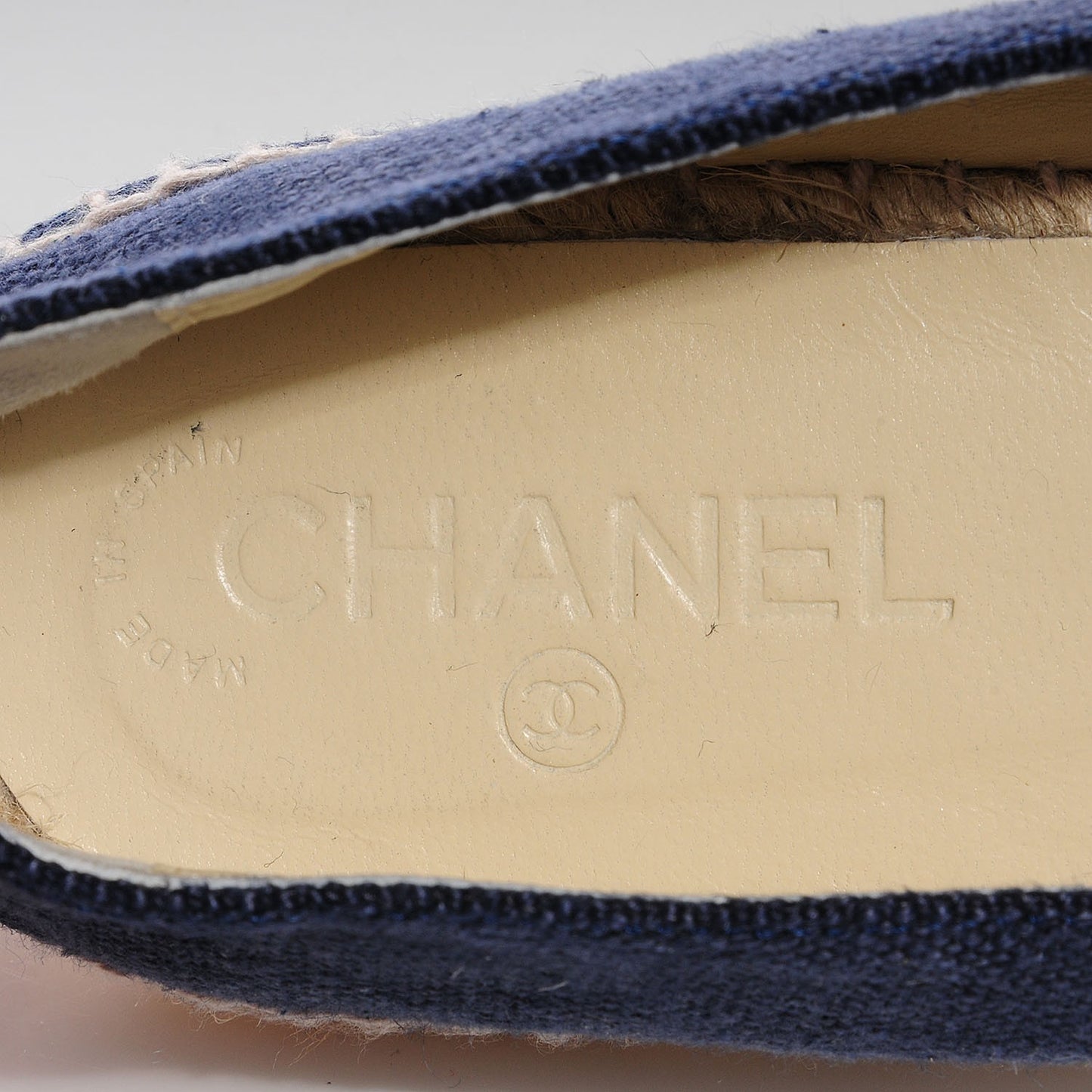 Linen CC Espadrilles 41 Blue Black