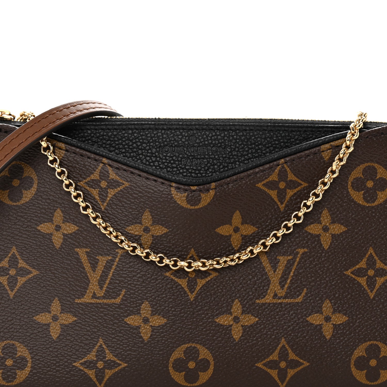 Louis Vuitton Monogram Pallas Clutch Black 7 of 9