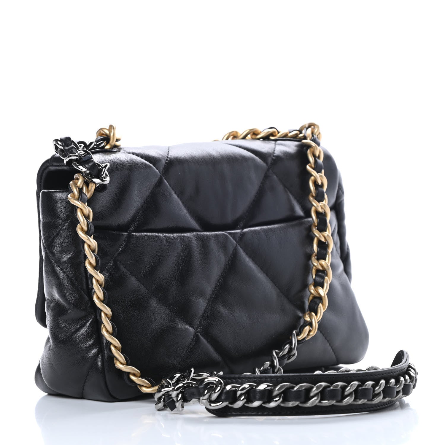 Chanel Goatskin Quilted Medium Chanel 19 Flap Black 3 of 11