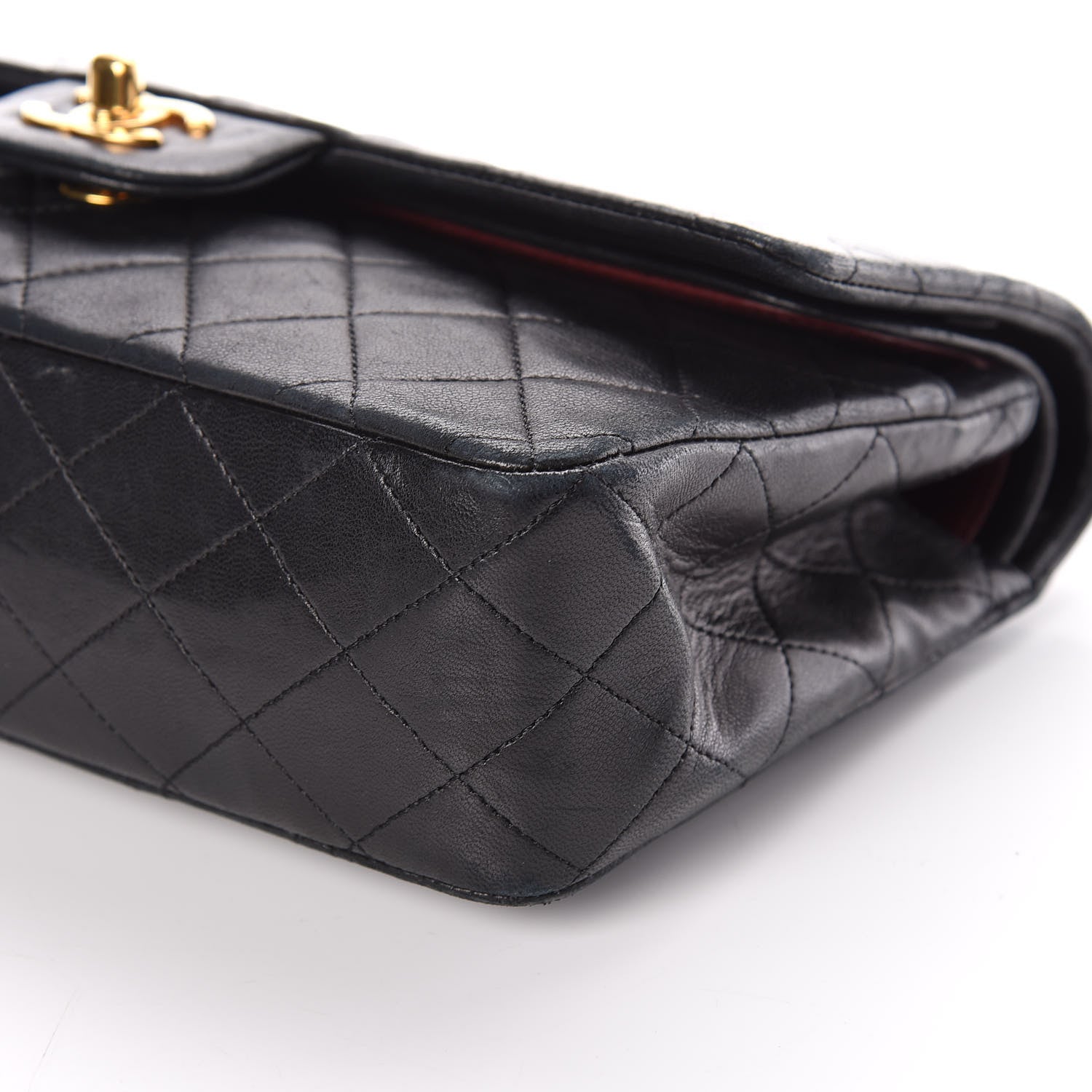Chanel Lambskin Quilted Medium Double Flap Black 6 of 9