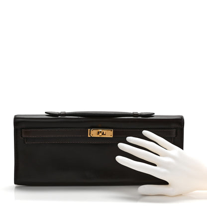 Hermes Box Kelly Cut Clutch Chocolate 2 of 9