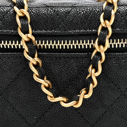 Chanel Caviar Quilted Mini Top Handle Vanity With Chain Black 8 of 10