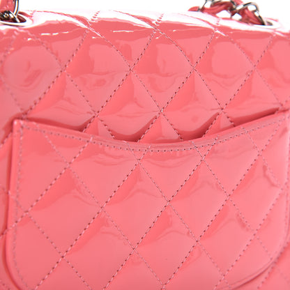 Chanel Patent Quilted Mini Square Flap Pink 10 of 11