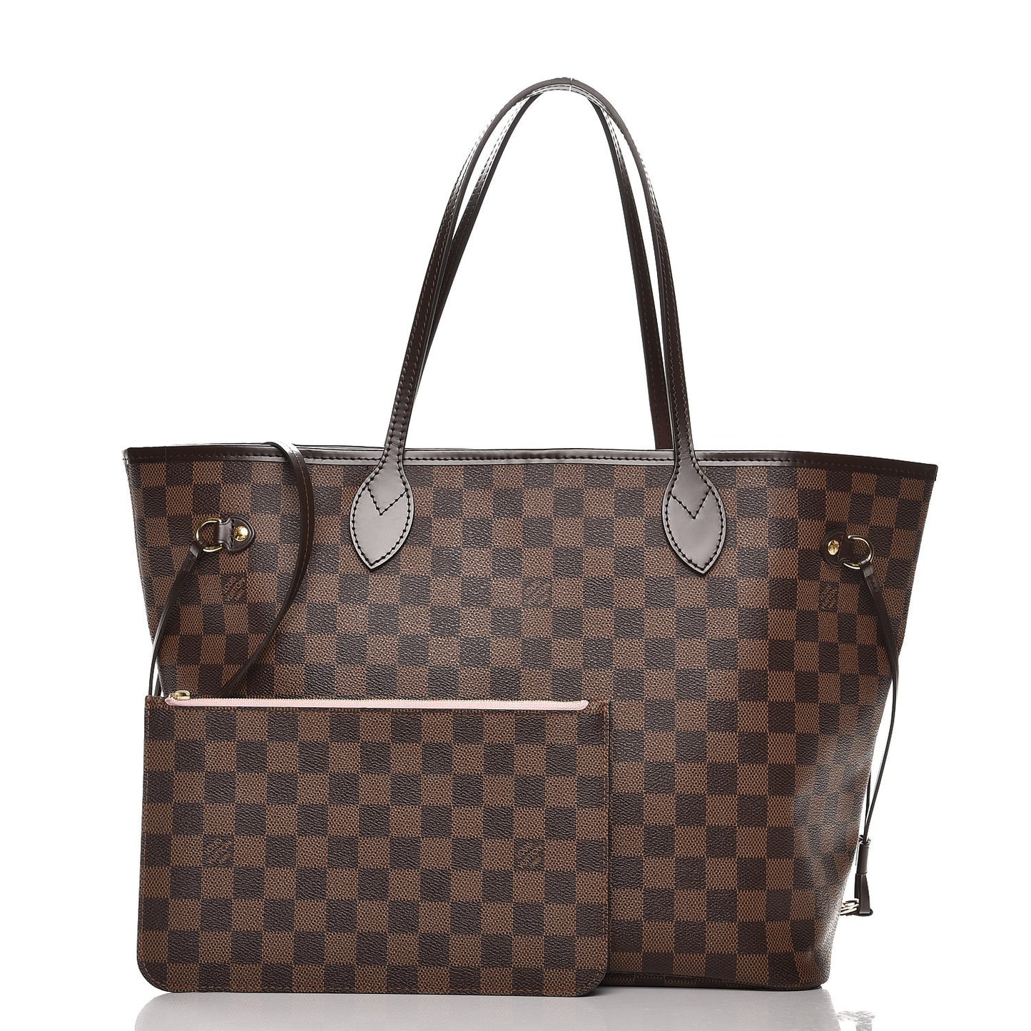 Damier Ebene Neo Neverfull MM Rose Ballerine