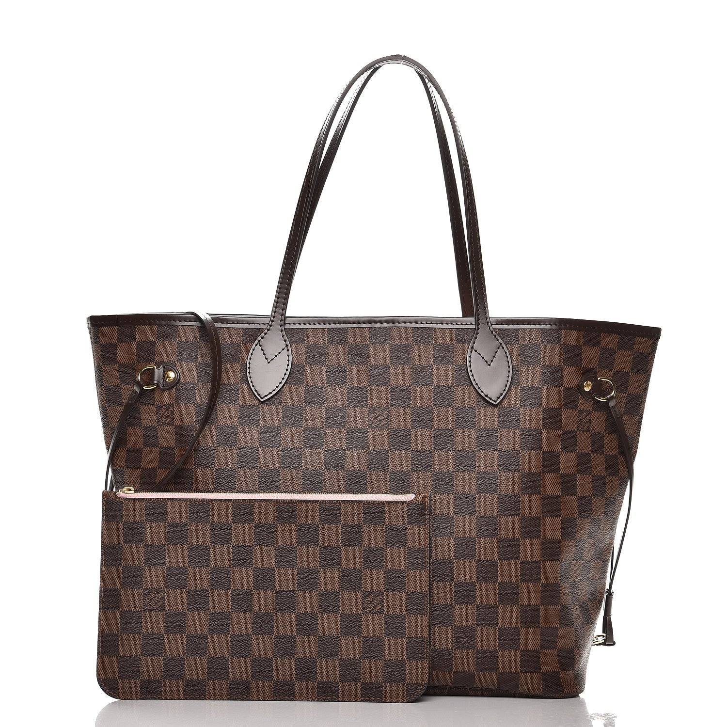 Louis Vuitton Damier Ebene Neo Neverfull MM Rose Ballerine 3 of 9