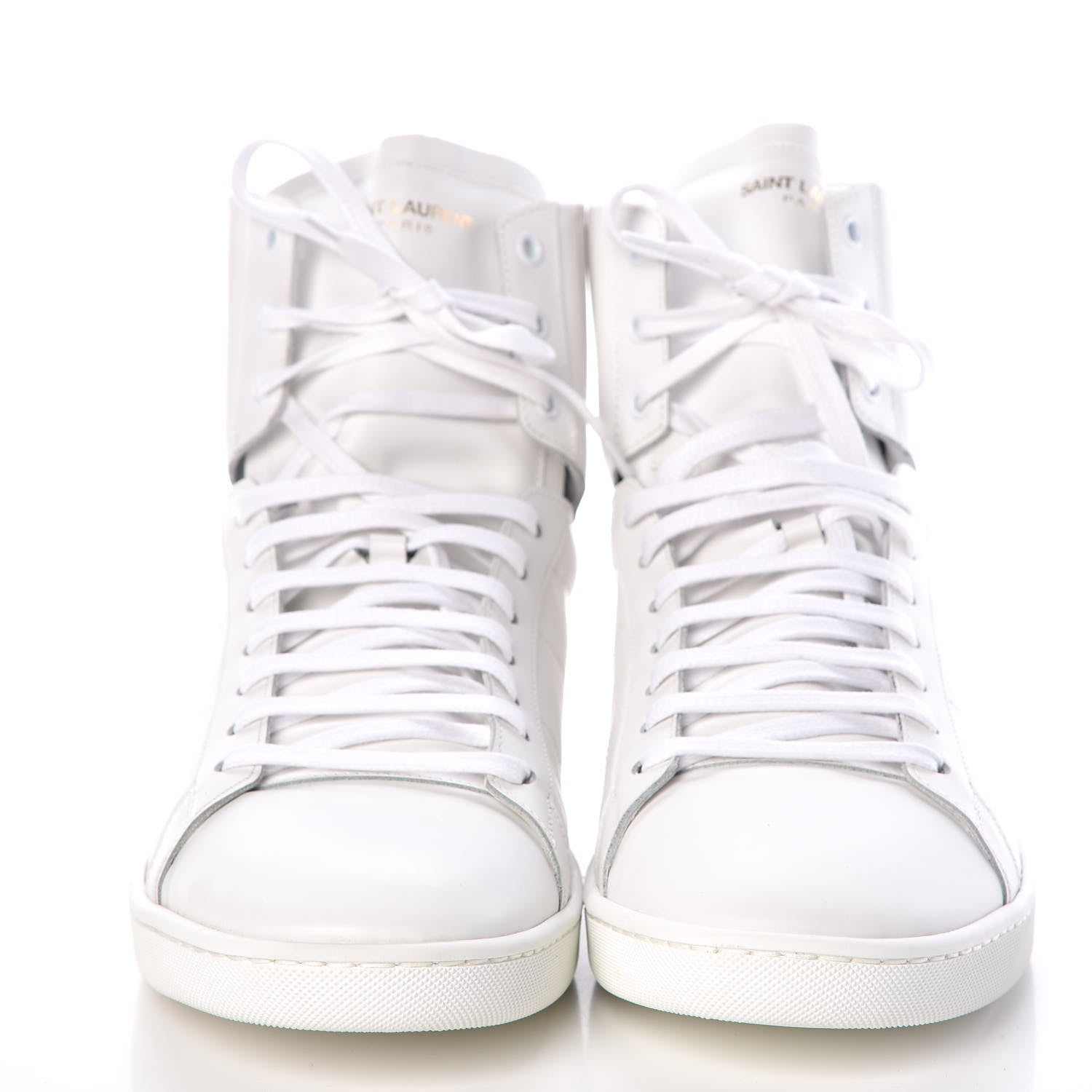 Saint Laurent Calfskin Mens Court Classic SL/01H High Top Sneakers 45 White 2 of 9